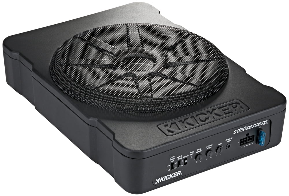 Kicker 44DCWC102: Dual 10-Inch CompC 2-Ohm Sub Enclosed in Kicker 44DCWC102: Dual 10-Inch CompC 2-Ohm Sub Enclosed in