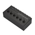 thumbnail image 2 of Mezclador Pasivo EstéReo de 6 VíAs Mezclador de Audio PortáTil RCA Distribuidor EstéReo de 6 Entradas y 2 Salidas Control de Volumen No Requiere BateríA, 2 of 5