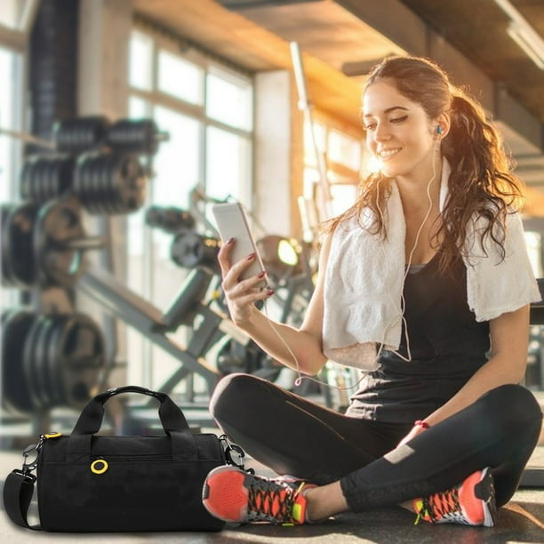 Bolsa de lona deportiva, bolso de hombro para gimnasio, bolso de fin de semana, bolsa con compartimentos para ropa húmeda y seca, bolsa de fitness, bolsa de mano para yoga y ejercicio, bolsa