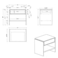 thumbnail image 7 of Milan Barry Collection Gloss White Wood & Acrylic Lamp Table with Drawer, 7 of 7