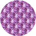 thumbnail image 1 of Ahgly Tapis Rond Lavable en Machine Intérieur Transitionnel Violet Violet, 3 Pieds Rond, 1 of 7