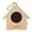 Khaki-Z2, variant on Wooden Birdhouse for Garden - 14x15x12cm Cozy Bird Home with Metal Hanging Eyelet - Natural Wood Color Decorative House for Outdoor Use