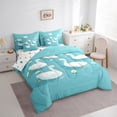 thumbnail image 3 of jejeloiu Farmhouse Goose Twin Bedding Sets 7-Piece,Farm Animal Bedding Comforter Set,Blue White Sheet Sets For Boys Kids,Ultra Soft Home Decor Reversible, 3 of 8