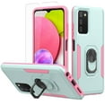 thumbnail image 1 of NIFFPD Galaxy A03S Case with Screen Protector, Shockproof Phone Cover Case with Ring Kickstand for Samsung Galaxy A03S Teal+Pink, 1 of 8