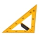 thumbnail image 1 of Magnetic Teaching Triangle Ruler Plastic Yellow, 1 of 5