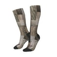 thumbnail image 2 of Daiia Sports Socks Wooden Texture Printed Novelty Crew Socks for Men Women Knee High Socks Cotton Socks Soft & Breathable Support Unisex Socks, 2 of 9