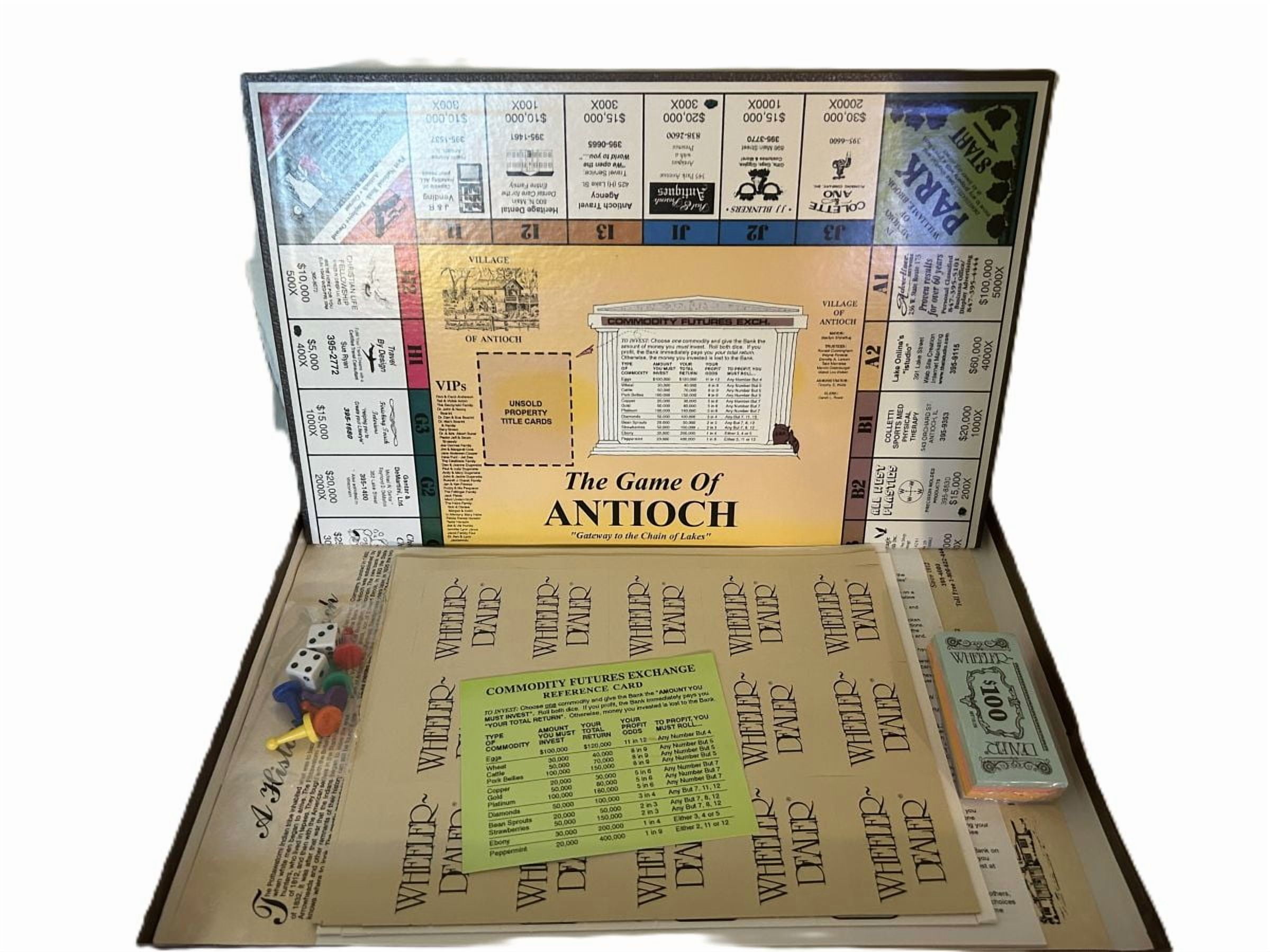 The Game of Antioch Monopoly Style Board Game Vintage 1984