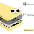 thumbnail image 3 of Compatible with iPhone 13 Case, Liquid Silicone Soft Gel Rubber iPhone 13 Phone Case Slim Fit Cover with Microfiber Lining Shockproof Protective Phone Cases for iPhone 13 6.1 inch, Yellow, 3 of 16
