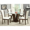thumbnail image 7 of Furniture of America Melany Leatherette Dining Side Chairs - Dark Cherry - Set of 2, 7 of 7