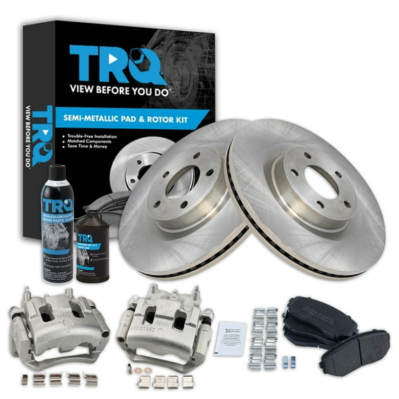 TRQ Front Brake Pad & Rotor Kit BKA45447 Fits Select 2007-2014 Ford Edge , 2007-2015 Lincoln MKX