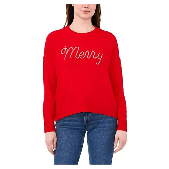 Vince Camuto Women's Sweater Merry in Red Size Large