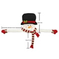 thumbnail image 3 of Christmas Snowman Tree Topper, Snowman Treetop Hugger with Red Black Hat and Striped Scarf, Christmas Decorations Christmas Tree Decor 13 Inch Red, 3 of 6