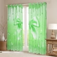 thumbnail image 2 of Feelyou Cartoon Green Ribbon Curtains Pack of 2 (42x84 Each) for Kid, Glitter Dreamy Stars Curtains Blackout, Modern Fashion Bow-tie Bedroom Curtains, Blackout Curtains Home Decor, 2 of 6