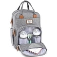 thumbnail image 3 of Bolso-Mochila p/ Pañales, RUVALINO Bolsa de Viaje Multifunción p/ Cambiar Bebés, Capacidad Gran, Impermeable, Elegante, Gris, 3 of 3