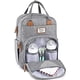 thumbnail image 3 of Bolso-Mochila p/ Pañales, RUVALINO Bolsa de Viaje Multifunción p/ Cambiar Bebés, Capacidad Gran, Impermeable, Elegante, Gris, 3 of 3