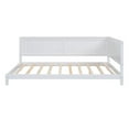 thumbnail image 4 of Solid Wood Daybed Frame, Full Size Sofa Bed with Two-Side Rails, Multi-functional Day Bed Frame for Bedroom Living Room, No Box Spring Needed, White, 4 of 7