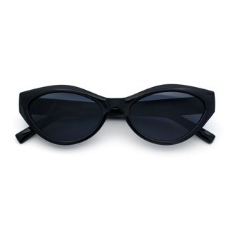 Womens Ironic Retro Narrow Metal Rim Cat Eye Sunglasses  display picture 2