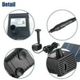 Solar Powered Water Fountain Pump w/ 4 Nozzles, Fountain Kit for Bird