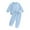 Sky Blue, variant on CPNG Kids Toddler Girl Boys Fleece Lined Sweatsuit Outfits Long Sleeve Solid Color Crew Neck Tops Sweatshirt Pants Casual Outfits Set(Khaki,6-7 Years)