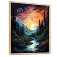 thumbnail image 2 of Designart "Astrology Aurora Euphony I" Astrology Floater Framed Wall Art Print, 2 of 7