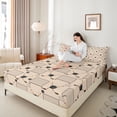 thumbnail image 4 of Manfei Ice Hockey Theme Full Size Sheets 4-Piece, Boys Sport Bed Sheets, Brown Black Sheet Sets, Ultra Soft Home Decor, 4 of 7