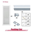 thumbnail image 5 of 120" x 80" 1-Lite Frosted Tempered Glass Room Divider Double Sliding Closet Door with Hardware & Handles, 5 of 8