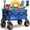 Blue&Black, variant on Sekey Heavy Duty Beach Wagon 200L Capacity, 9" Sand-Proof Wheels