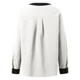 thumbnail image 4 of Landzoo One Fashion Contrast Collar Shirt Blouse Long Sleeve For Business Casual Wear And Style Outfits Beautiful Cozy Women's Tops, 4 of 5