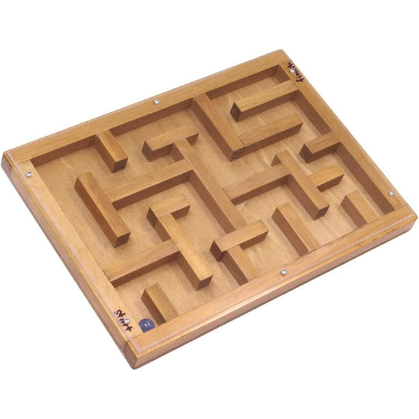 Amish Made Wooden Marble Maze Toy, Maze Wooden Toy Marble