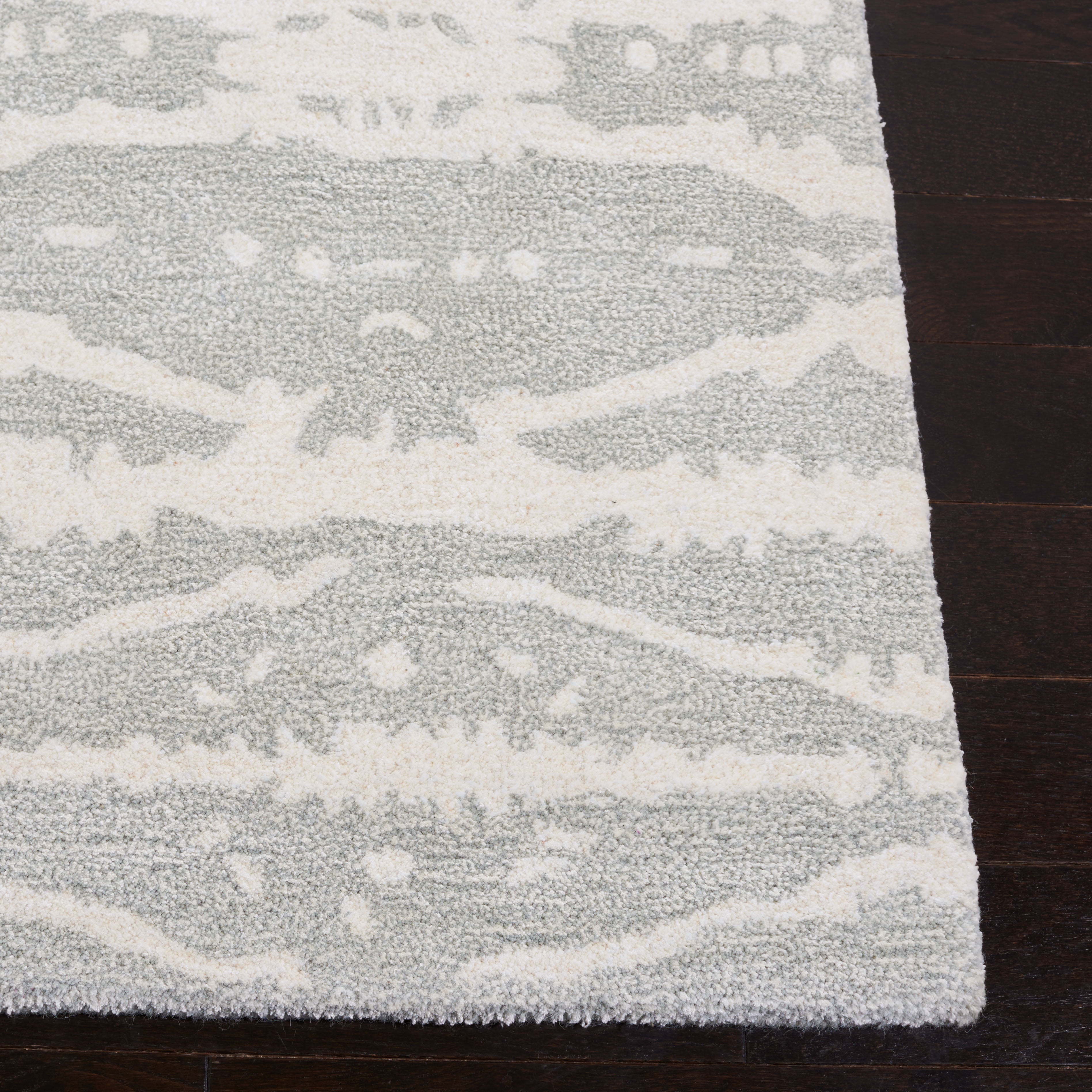 SAFAVIEH Soho Kiaran Abstract Area Rug, Light Grey/Ivory, 3'6" x 5'6"