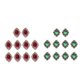 thumbnail image 1 of 20 piezas adornos de  posterior plana de perlas para manualidades DIY, costura, joyería, fabricación de fundas de teléfono, fabricación de tarjetas de álbum de fucsia verde Soledad  Adornos de espalda plana, 1 of 10