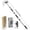 A, variant on Garden Hand Rake Tool Steel, Adjustable 3/4 Handle Weeding Rake, 8-Tine Heavy Duty Weeding Remover Tool for Soil Loosening, Great for Care Garden (8-Tooth Rake + 4pcs Steel Pipe)