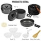 thumbnail image 4 of Camping Cookware Set, Pot, Frying Pan, Non-Stick, Lightweight, Stackable, Storage Bag, Suitable for 2-3 People, Outdoor Utensils, 4 of 4