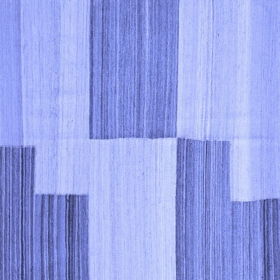 Ahgly Company Indoor Square Abstract Blue Contemporary Area Rugs, 3' Square
