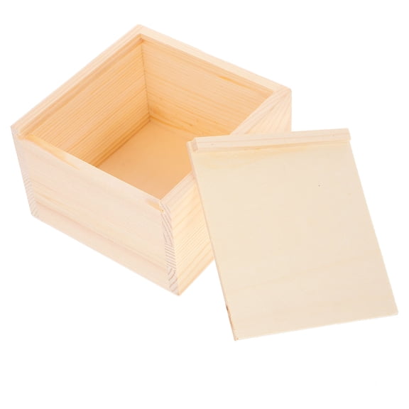 Topbathy 1Set Keepsake Wooden Gift Box with Lid for Men and Women Jewelry Assorted Color