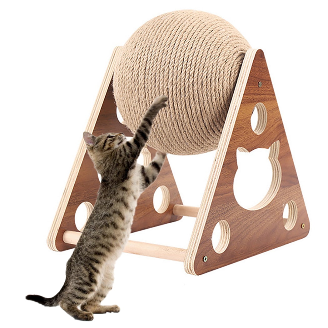 Cat Scratcher Ball Sisal Natural Cat Scratching Post Kitten Scratcher for Indoor Walmart