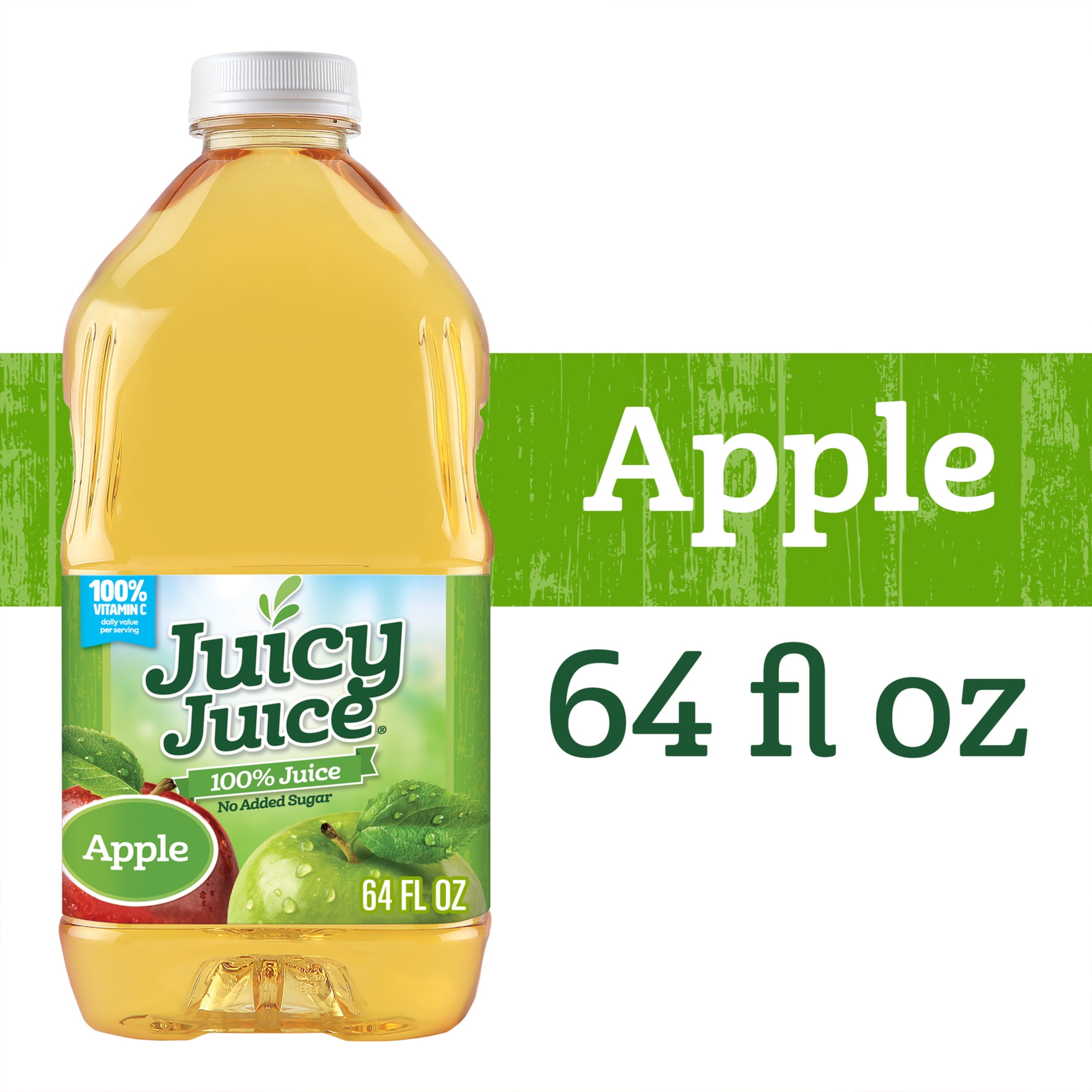 Juicy Juice Apple Juice, 100% Juice, 64 FL OZ Bottle