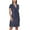 Blue, variant on Women's Side Tie Faux Wrap Dress (Navy Polka Dot, Small)