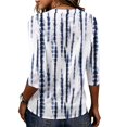 thumbnail image 6 of Domzest Half Sleeve Tops for Women Loose Fit Boho Floral Print Shirt Lightweight Crew Neck Summer Fall Basic Blouse White XL, 6 of 6