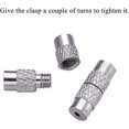 thumbnail image 3 of 12mm Length Jewelry Barrel Screw Quick Tighten Strong Connection Coordinate Beautifully Twist Clasps Hole Tube Fastener Cord End Caps Silver 50 PCS for Waist Beads Anklets Necklaces, 3 of 5