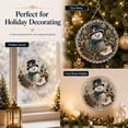 thumbnail image 5 of Christmas Pearl Diamond Art Ornaments, Snowman Pearl Art (Style 8, 12in) | 3D Mixed-Size Pearls and Complete DIY Craft, Round Acrylic Sign with Lace Edges for Windows, Trees, Walls and Holiday Gifts, 5 of 7