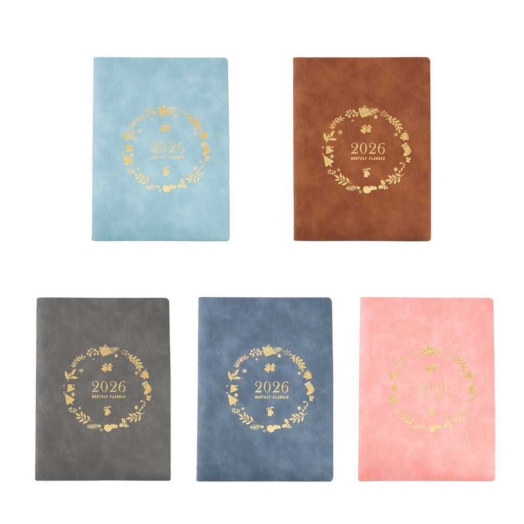 2026 Weekly Planner Notebook with Refillable 6 Rings Leather Binder Cover Dated