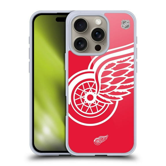 Head Case Designs NHL Detroit Red Wings Oversized Soft Gel Case for Apple iPhone 16 Pro