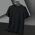 thumbnail image 1 of Nouveau T-shirt à Manches Courtes Col Rond Gaufré pour Hommes, 1 of 5