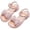 Pink, variant on Abomasnow Girls Open Toe Sparkling Rhinestone Bow Decor Ankle Buckle Sandals Soft Rubber Flat Summer Shoes for Party Wedding Daily Beach Outdoor Walking