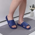 thumbnail image 6 of Comwarm Shower Shoes for Women Men, Quick Drying Lightweight Non Slip Pool Slides Slippers with Drain Holes, Navy, 6 of 6