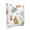 thumbnail image 3 of LNWH Cartoon Fluttering Butterfly Throw Pillow Covers, Square Soft Linen Decorative Pillow Cases, 18"x18", 3 of 8