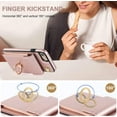 thumbnail image 4 of Compatible iPhone SE 3rd Generation Case 2022,iPhone SE 2020 Case 2nd Gen,iPhone 8 & 7 Case with Card Holder,Ring Holder RFID Blocking Wrist Strap Case for iPhone SE Case for Women Rose Gold, 4 of 14