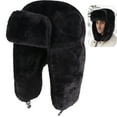thumbnail image 2 of Gorro cálido de soldado ruso, gorro de esquí de invierno de trampero para mujeres y hombres, resistente al viento, gorro de cazador de trampero con pelo para piloto de invierno al aire libre, 2 of 6