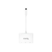 Plugable USB C to HDMI Multiport Adapter, 3-in-1 USB C Hub with 4K HDMI Output, USB 3.0 and USB-C Charging Port